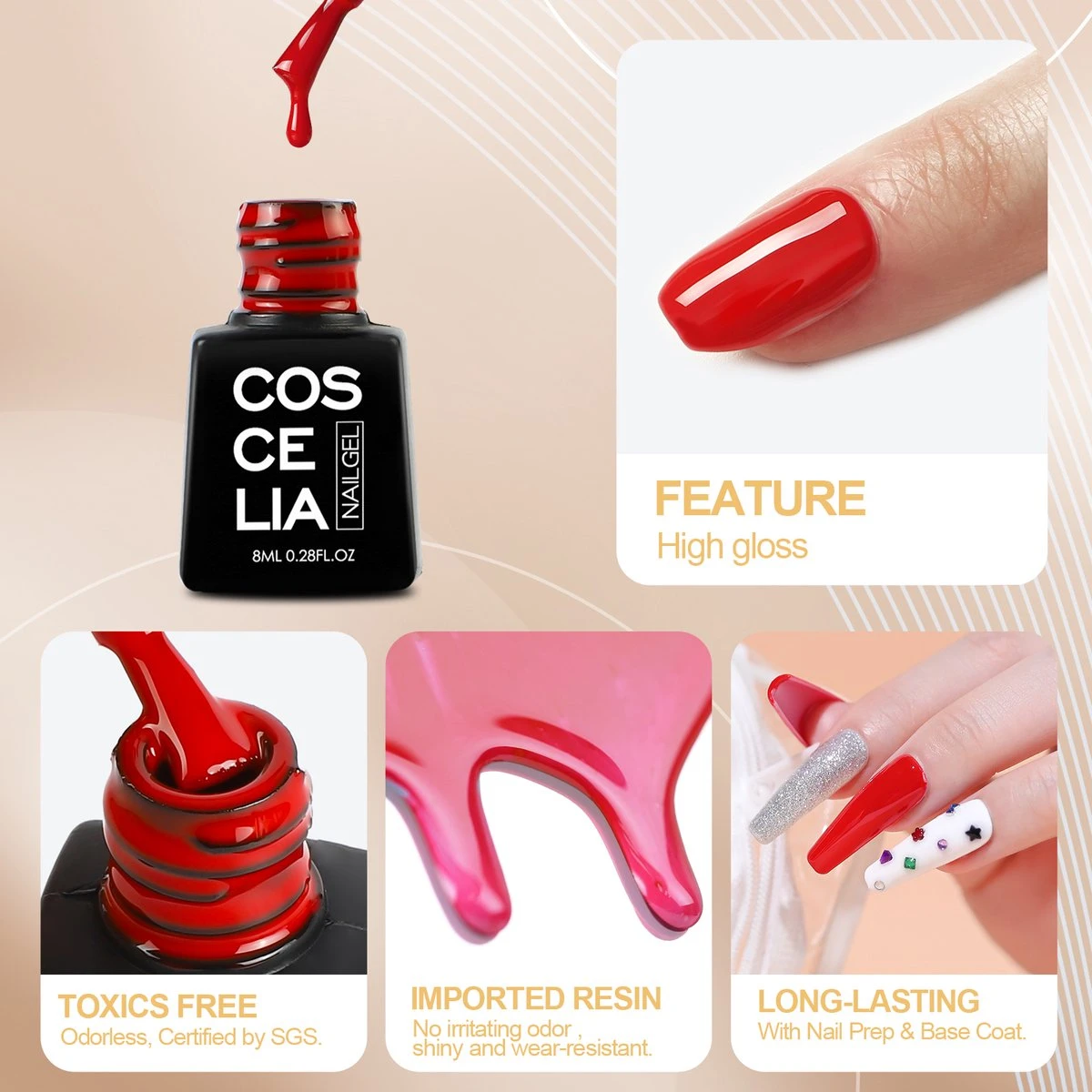 Royala Gellak D5pl Starterspakket + Inclusief UV Lamp + Met 13 Verschillende Gellak Kleuren - Ballerina Tips - Gellak Lamp – Nail Wipes - Cleanser - Nail Art - Gellac Set - Alle Benodigdheden In Eén - Uitgebreid 75-Delig Pakket 8 Royala Gellak D5pl Starterspakket + Inclusief UV Lamp + Met 13 Verschillende Gellak Kleuren - Ballerina Tips - Gellak Lamp – Nail Wipes - Cleanser - Nail Art - Gellac Set - Alle Benodigdheden In Eén - Uitgebreid 75-Delig Pakket - Afbeelding 8