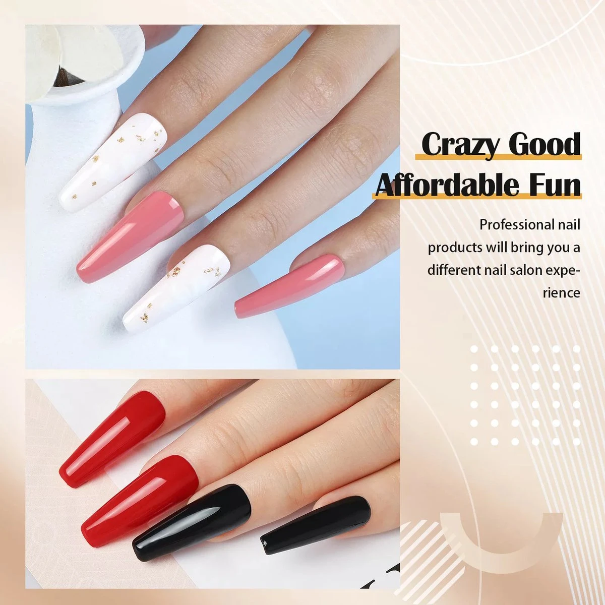 Royala Gellak D5pl Starterspakket + Inclusief UV Lamp + Met 13 Verschillende Gellak Kleuren - Ballerina Tips - Gellak Lamp – Nail Wipes - Cleanser - Nail Art - Gellac Set - Alle Benodigdheden In Eén - Uitgebreid 75-Delig Pakket 9 Royala Gellak D5pl Starterspakket + Inclusief UV Lamp + Met 13 Verschillende Gellak Kleuren - Ballerina Tips - Gellak Lamp – Nail Wipes - Cleanser - Nail Art - Gellac Set - Alle Benodigdheden In Eén - Uitgebreid 75-Delig Pakket - Afbeelding 9