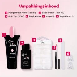 Miss Jules® Polygel Kit - 30 Ml Nude Pink - Polygel Nagels Starterspakket – Polygel Set Incl. Instructievideo (NL) – Polygel Starters Kit -Cosmetica Winkel 1200x1200 1809