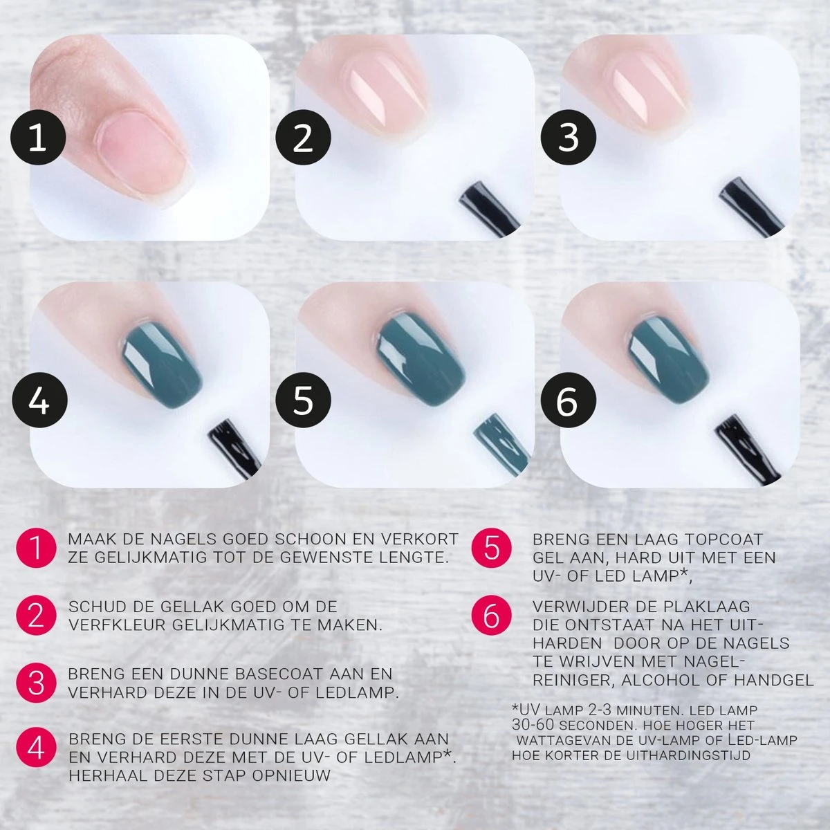 Miss Jules - 6-Delige Gellak Starterspakket - Nagellak - Kleur Rood, Zwart & Glitter - Glanzend & Dekkend Resultaat 8 Miss Jules - 6-Delige Gellak Starterspakket - Nagellak - Kleur Rood, Zwart & Glitter - Glanzend & Dekkend Resultaat - Afbeelding 8