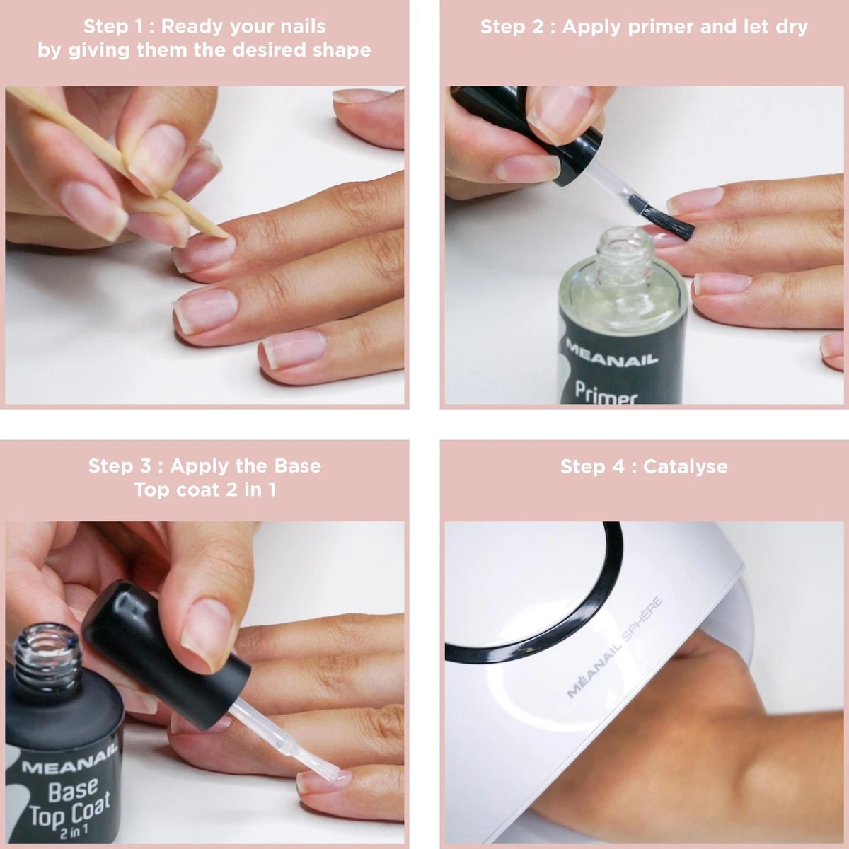 Méanail - Kit Sphère - Gellak – Led Lamp 48w - Gellak Starterspakket - Gel Nagellak 6 X 8ml 2 Méanail - Kit Sphère - Gellak – Led Lamp 48w - Gellak Starterspakket - Gel Nagellak 6 X 8ml - Afbeelding 2