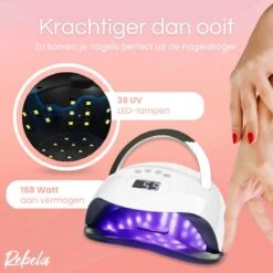 Rebela | Nageldroger | Gelnagels | GEL UV LED Nail Lamp 168w | UV Lamp Gelnagels | Led Nagellamp | Nageldroger | Wit -Cosmetica Winkel 1200x1200 2021