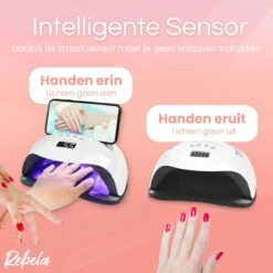 Rebela | Nageldroger | Gelnagels | GEL UV LED Nail Lamp 168w | UV Lamp Gelnagels | Led Nagellamp | Nageldroger | Wit -Cosmetica Winkel 1200x1200 2024
