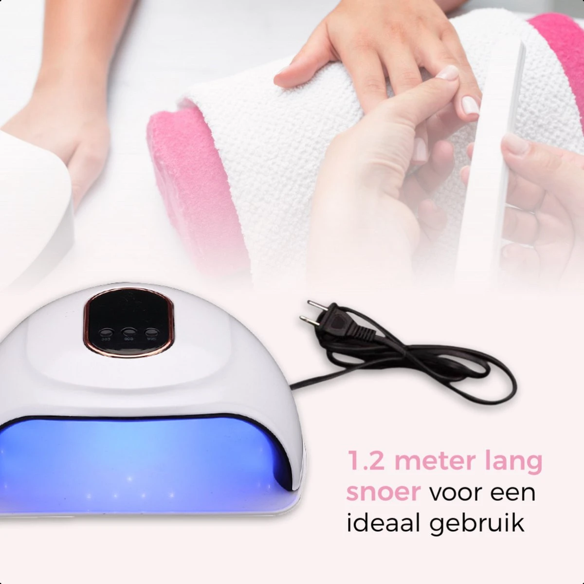 Price2buy UV Lamp Gelnagels + Extra's - Nagellamp - Set Met Nageldroger - Gellak Lamp - Draagbaar 6 Price2buy UV Lamp Gelnagels + Extra's - Nagellamp - Set Met Nageldroger - Gellak Lamp - Draagbaar - Afbeelding 6