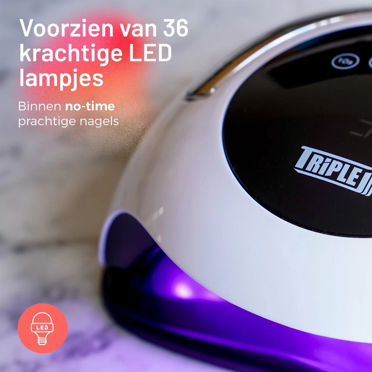 Triple J® UV Lamp Gelnagels - Nageldroger - Nagellamp - Automatische Timer - 36 LEDs - Wit 8 Triple J® UV Lamp Gelnagels - Nageldroger - Nagellamp - Automatische Timer - 36 LEDs - Wit - Afbeelding 8