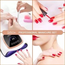 UV Nagel Lamp 168 Watt + 5 Gratis Vijlen - BellaLine - UV Led Nagellamp – Gel Nagel – Nagellak UV – Nageldroger – Salon – Sensor – Gellac - Acryl - Gelnagels – 42 Power Led – Professioneel – Krachtig – Manicure – Extra Lang Snoer - Pink - Pedicure -Cosmetica Winkel 1200x1200 2057