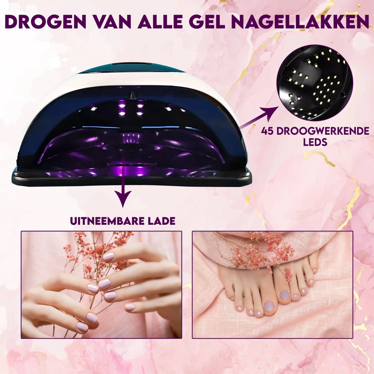 Maxi Nageldroger Pro - 168W - Uv Lamp - Nageldroger Lamp - Nageldroger Voor Gelnagels - Geschikt Voor Elke Nagel Gellak 4 Maxi Nageldroger Pro - 168W - Uv Lamp - Nageldroger Lamp - Nageldroger Voor Gelnagels - Geschikt Voor Elke Nagel Gellak - Afbeelding 4