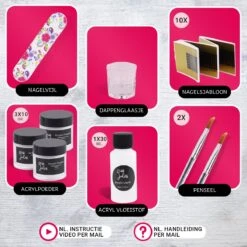 Miss Jules - Acryl Nagels Starterspakket - Wit, Roze & Transparant - Professionele Kunstnagels 12 Miss Jules - Acryl Nagels Starterspakket - Wit, Roze & Transparant - Professionele Kunstnagels -Cosmetica Winkel 1200x1200 2085