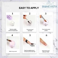 Bone Vista® Acryl Nagels Starterspakket - Wit, Roze & Transparant - Professionele Kunstnagels -Cosmetica Winkel 1200x1200 2097