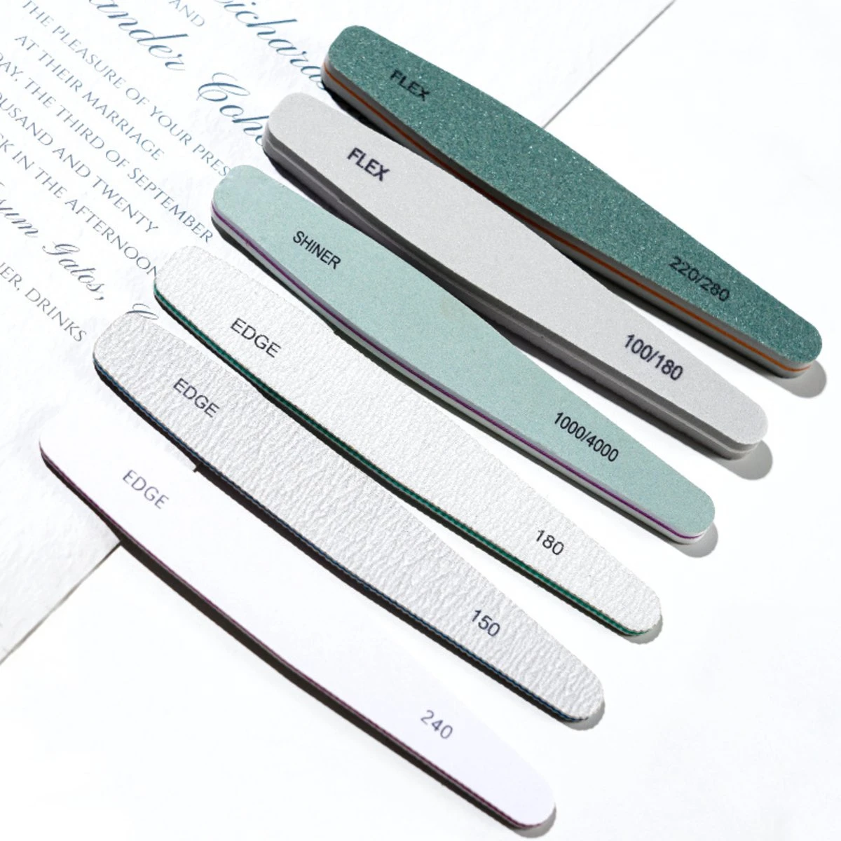 YUBBI 6 Stuks Nagelvijl Zebra Vijl - Manicure Set - Buffer - Polijsten - 100/180 Grit - 150/180/240 Grit - 1000/4000 Grit - 220/280 5 YUBBI 6 Stuks Nagelvijl Zebra Vijl - Manicure Set - Buffer - Polijsten - 100/180 Grit - 150/180/240 Grit - 1000/4000 Grit - 220/280 - Afbeelding 5