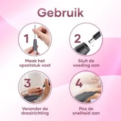 Simver Elektrische Nagelfrees - 11 Nagelvijl Bitjes En 56 Schuurrolletjes - Manicure / Pedicure - Roze - Cadeautip - Kerstcadeau -Cosmetica Winkel 1200x1200 2198