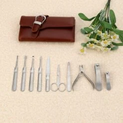 Fritzline© Professionele Manicureset 10-delig | RVS | Leren Etui | Nagelknipper | Nagelschaar | Nageltang -Cosmetica Winkel 1200x1200 2214