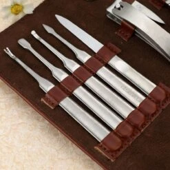 Fritzline© Professionele Manicureset 10-delig | RVS | Leren Etui | Nagelknipper | Nagelschaar | Nageltang -Cosmetica Winkel 1200x1200 2217