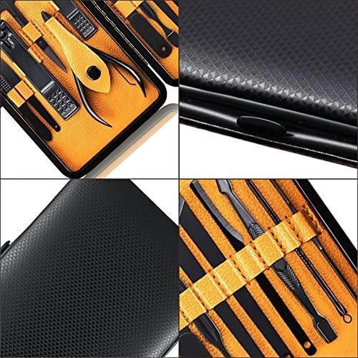 Nagelknipper Set - Pedicureset - 15 Delige - Roestvrij Staal - Met Draagkoffer - Geel Zwart 8 Nagelknipper Set - Pedicureset - 15 Delige - Roestvrij Staal - Met Draagkoffer - Geel Zwart - Afbeelding 8