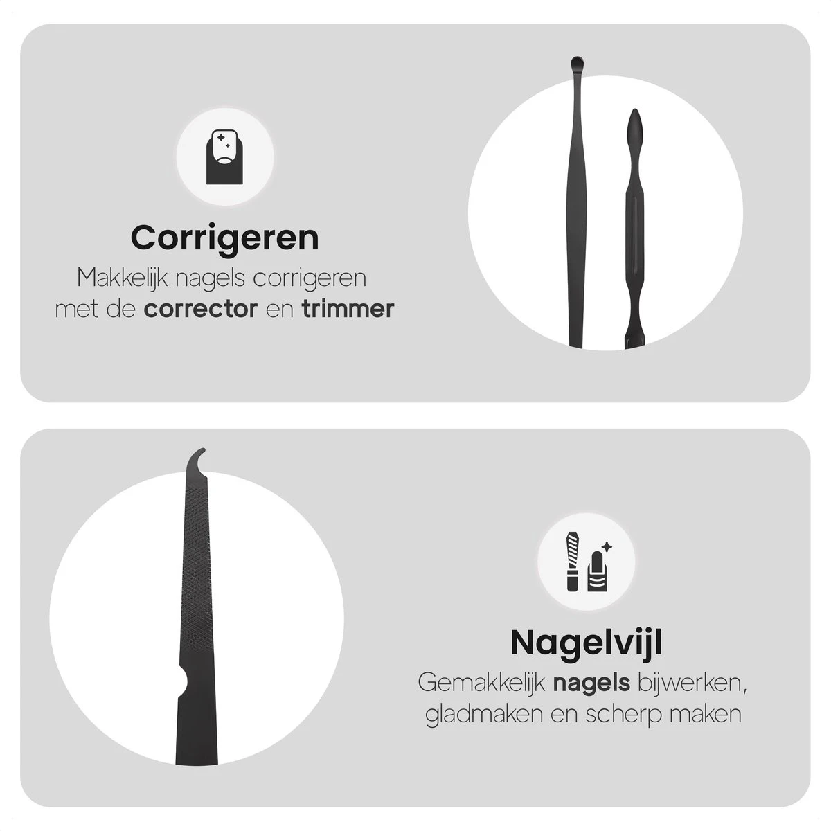 Nagelknipper En Nagelvijl - -Pedicureset - Voordeelverpakking - Hoogwaardig RVS - Nageltang 5 Nagelknipper En Nagelvijl - -Pedicureset - Voordeelverpakking - Hoogwaardig RVS - Nageltang - Afbeelding 5