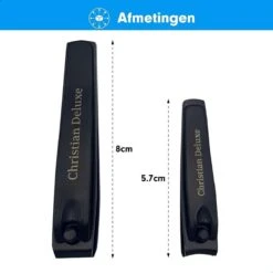 Christian Deluxe® Combo Nagelknipper Set - Zwart - Inclusief Luxe Opberg Etui - Nagelschaar Voor Knippen Van Teennagels En Vingernagels -Cosmetica Winkel 1200x1200 2288