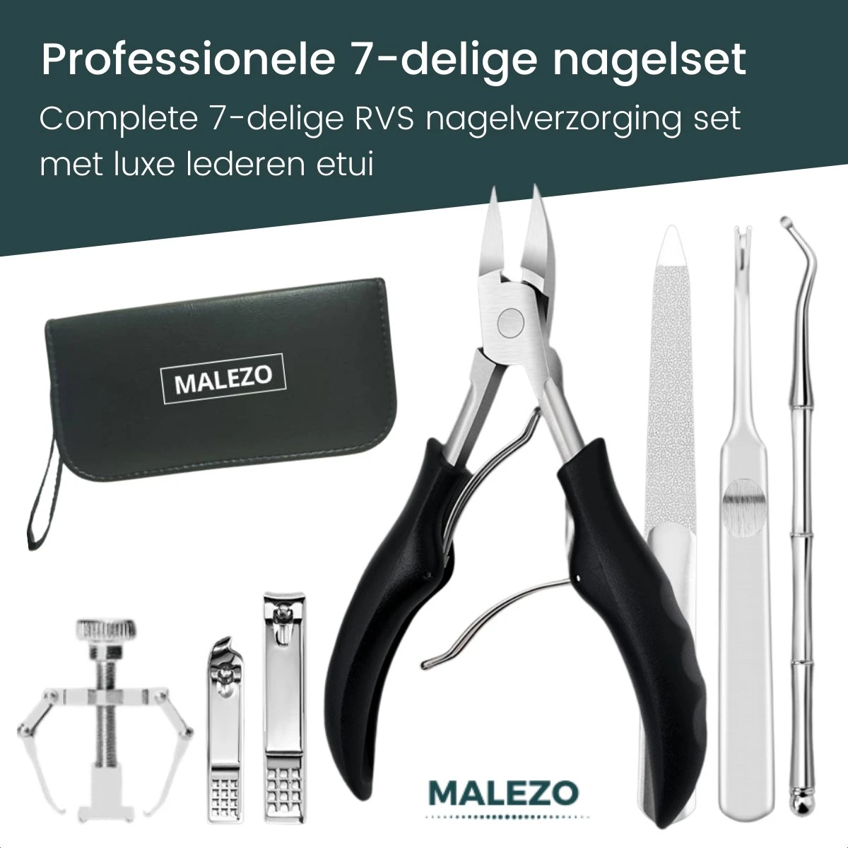 7-Delige Pedicure Set - Nagelverzorging - Nagelset Starterset - Ingegroeide Teennagel - Kalknagelproducten - Pedicuresets - RVS 1 7-Delige Pedicure Set - Nagelverzorging - Nagelset Starterset - Ingegroeide Teennagel - Kalknagelproducten - Pedicuresets - RVS