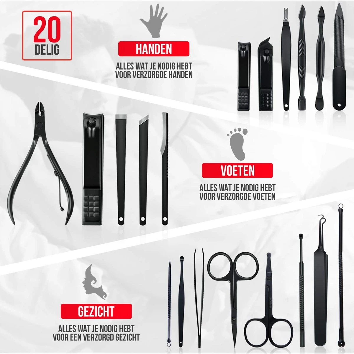 Strex Luxe Manicureset / Pedicureset Met Lederen Opbergetui - 20 Delig - Manicure Set - Pedicure Set - Manicure Sets - Pedicure Sets 2 Strex Luxe Manicureset / Pedicureset Met Lederen Opbergetui - 20 Delig - Manicure Set - Pedicure Set - Manicure Sets - Pedicure Sets - Afbeelding 2
