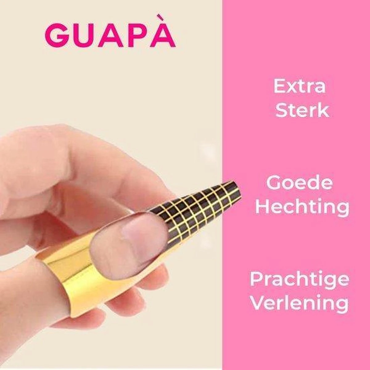 GUAPÀ® Acryl Nagel Sjablonen | Nail Forms | French Manicure | Goud | 25 Stuks 5 GUAPÀ® Acryl Nagel Sjablonen | Nail Forms | French Manicure | Goud | 25 Stuks - Afbeelding 5