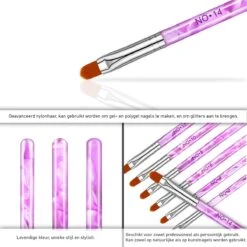 Merkloos 7 Roze Penselen Voor Gel/ Polygel En Glitter - Nagel Kwasten - Nail Brush 10 Merkloos 7 Roze Penselen Voor Gel/ Polygel En Glitter - Nagel Kwasten - Nail Brush -Cosmetica Winkel 1200x1200 2408