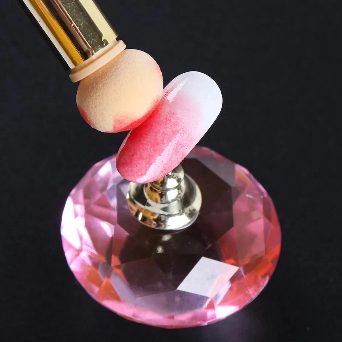 GUAPÀ - Nail Art Blooming Spons & Stempel Penseel Voor Het Maken Van Babyboom En Holografisch Effecten Op Je Nagels - Kleur Roze 5 GUAPÀ - Nail Art Blooming Spons & Stempel Penseel Voor Het Maken Van Babyboom En Holografisch Effecten Op Je Nagels - Kleur Roze - Afbeelding 5