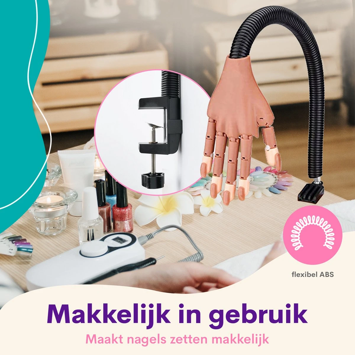 Merkloos Oefenhand Voor Nagels - Nailtrainer - Nagel Oefenhand - Compleet Acryl Nagels Starterpakket 6 Merkloos Oefenhand Voor Nagels - Nailtrainer - Nagel Oefenhand - Compleet Acryl Nagels Starterpakket - Afbeelding 6
