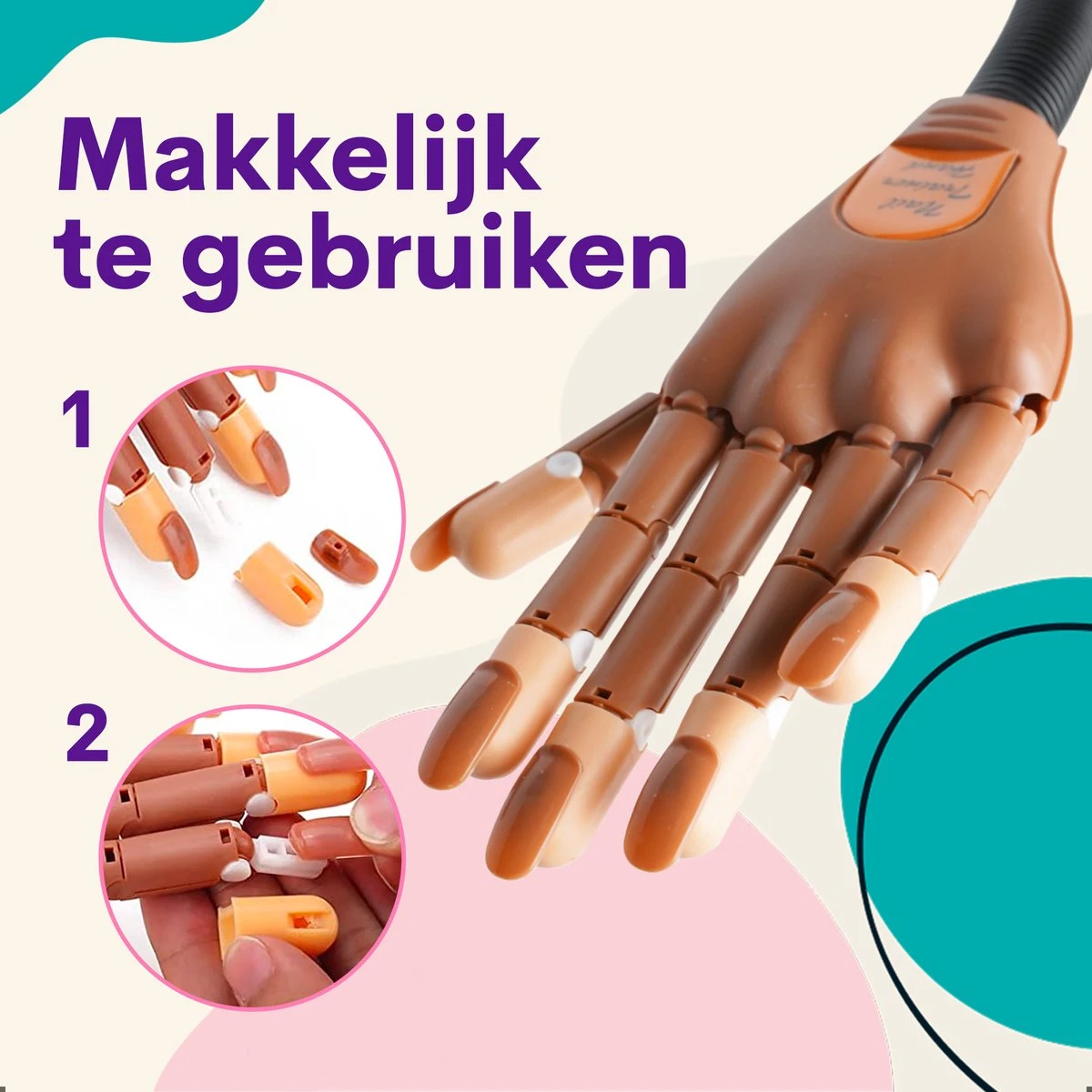 Merkloos Oefenhand Voor Nagels - Nailtrainer - Nagel Oefenhand - Compleet Acryl Nagels Starterpakket 10 Merkloos Oefenhand Voor Nagels - Nailtrainer - Nagel Oefenhand - Compleet Acryl Nagels Starterpakket - Afbeelding 10
