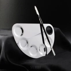 YUBBI™ Professioneel Mixing Palette - Inclusief Spatula - Voor Make Up - Nail Art - Nagellak - Gellak - RVS - Zilver -Cosmetica Winkel 1200x1200 2458