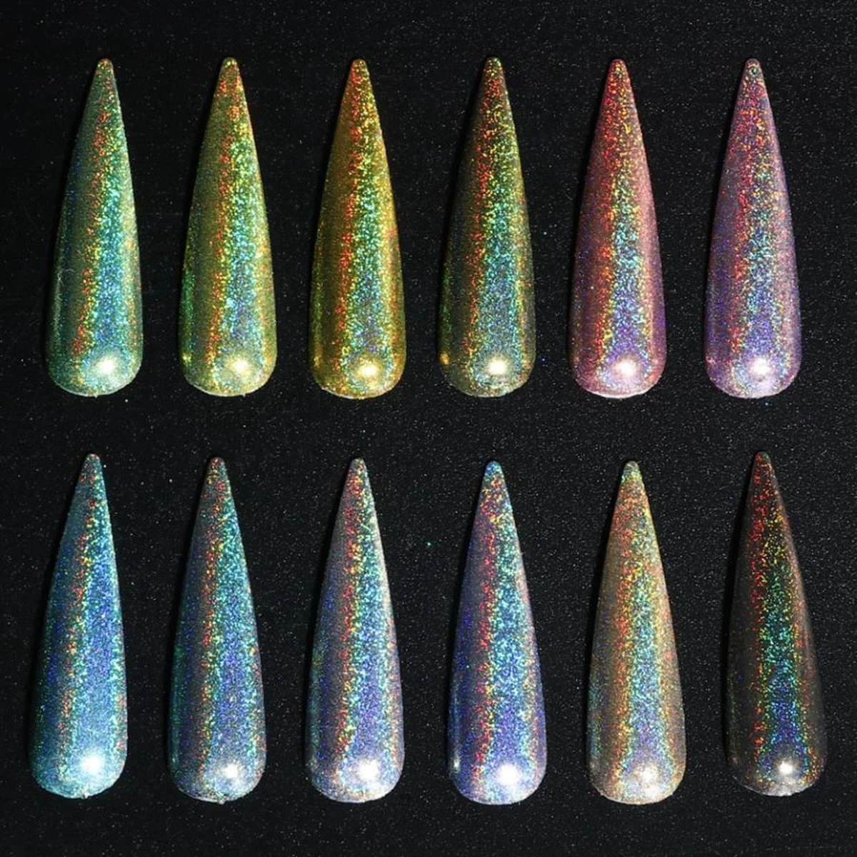 GUAPÀ - Nagel Nail Art Holografische Glitter Poeder - Diverse Kleuren - 12 Stuks 7 GUAPÀ - Nagel Nail Art Holografische Glitter Poeder - Diverse Kleuren - 12 Stuks - Afbeelding 7