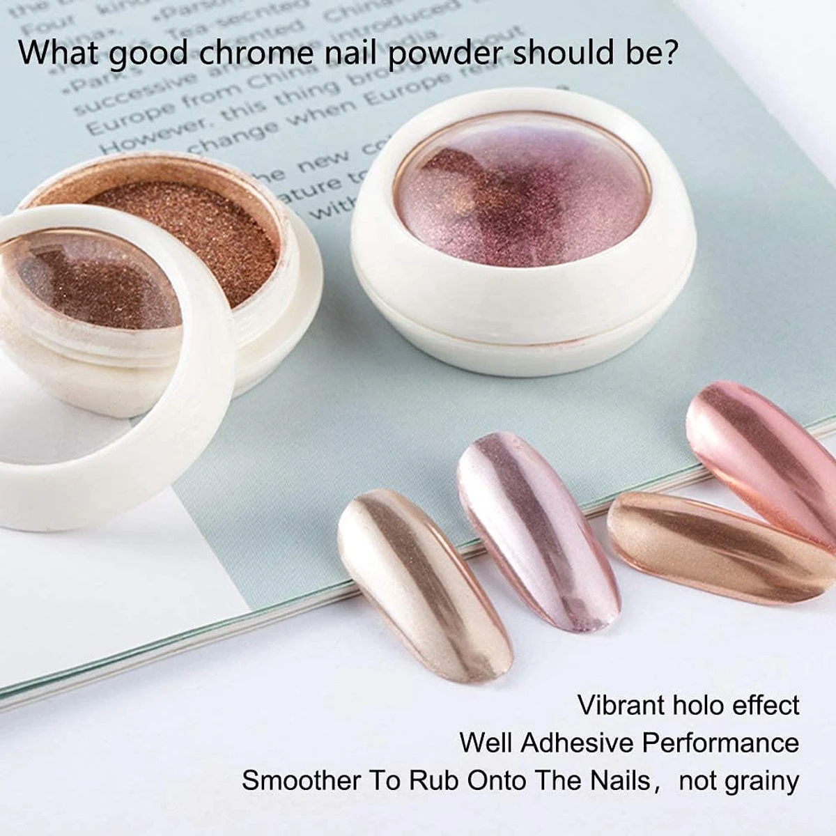 GUAPÀ® Holografische Glitter Poeder Set | 6 Nail Art Glitters | Nail Art & Nagel Decoratie | 6 Stuks Diverse Kleur Nagelpoeder 3 GUAPÀ® Holografische Glitter Poeder Set | 6 Nail Art Glitters | Nail Art & Nagel Decoratie | 6 Stuks Diverse Kleur Nagelpoeder - Afbeelding 3