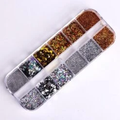 Glitter Poeder Nail Art Set - 12 Stuks - Goud / Zilver / Brons - Nagel Decoratie Strass 9 Glitter Poeder Nail Art Set - 12 Stuks - Goud / Zilver / Brons - Nagel Decoratie Strass -Cosmetica Winkel 1200x1200 2549