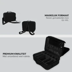 Cosmetica Koffer - Make-up Koffer Met Verstelbare Vakken - Visagie En Nagelstyliste Beauty Koffer - 35x25x11CM 24 Cosmetica Koffer - Make-up Koffer Met Verstelbare Vakken - Visagie En Nagelstyliste Beauty Koffer - 35x25x11CM -Cosmetica Winkel 1200x1200 2614
