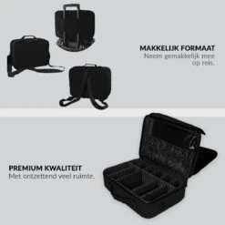 Cosmetica Koffer - Make-up Koffer Met Verstelbare Vakken - Visagie En Nagelstyliste Beauty Koffer - 40x30x14CM 18 Cosmetica Koffer - Make-up Koffer Met Verstelbare Vakken - Visagie En Nagelstyliste Beauty Koffer - 40x30x14CM -Cosmetica Winkel 1200x1200 2628