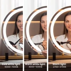 Nuvoo Make-up Spiegel - Visagie Spiegel - Hollywood Spiegel - Diameter 50cm - 3 Licht Tinten - Dimbaar - USB Telefoonoplader - Goud 14 Nuvoo Make-up Spiegel - Visagie Spiegel - Hollywood Spiegel - Diameter 50cm - 3 Licht Tinten - Dimbaar - USB Telefoonoplader - Goud -Cosmetica Winkel 1200x1200 2757