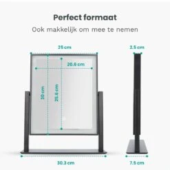 Mirlux Hollywood Spiegel Met Verlichting - Make Up - Visagie - Dimbaar LED Lampen Licht - Zwart -Cosmetica Winkel 1200x1200 2781