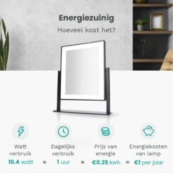 Mirlux Hollywood Spiegel Met Verlichting - Make Up - Visagie - Dimbaar LED Lampen Licht - Zwart -Cosmetica Winkel 1200x1200 2784