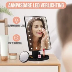 Strex Make Up Spiegel Met LED Verlichting - 3 Verlichtingsmodus - 1/10x Vergroting - 360° Verstelbaar 11 Strex Make Up Spiegel Met LED Verlichting - 3 Verlichtingsmodus - 1/10x Vergroting - 360° Verstelbaar -Cosmetica Winkel 1200x1200 2816