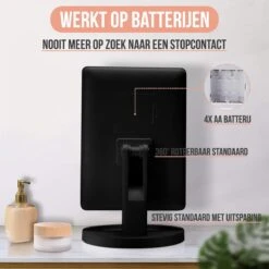 Strex Make Up Spiegel Met LED Verlichting - 3 Verlichtingsmodus - 1/10x Vergroting - 360° Verstelbaar 12 Strex Make Up Spiegel Met LED Verlichting - 3 Verlichtingsmodus - 1/10x Vergroting - 360° Verstelbaar -Cosmetica Winkel 1200x1200 2817