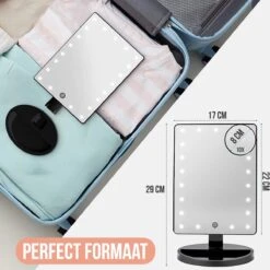 Strex Make Up Spiegel Met LED Verlichting - 3 Verlichtingsmodus - 1/10x Vergroting - 360° Verstelbaar 15 Strex Make Up Spiegel Met LED Verlichting - 3 Verlichtingsmodus - 1/10x Vergroting - 360° Verstelbaar -Cosmetica Winkel 1200x1200 2819