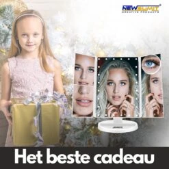 Make-Up Spiegel Met LED Verlichting - Zwart - Vergrootspiegels - Cosmetica/ Visagie Spiegel - 180° Draaibaar - Werkt Op AAA Batterijen én USB - Inclusief USB Kabel 7 Make-Up Spiegel Met LED Verlichting - Zwart - Vergrootspiegels - Cosmetica/ Visagie Spiegel - 180° Draaibaar - Werkt Op AAA Batterijen én USB - Inclusief USB Kabel -Cosmetica Winkel 1200x1200 2822