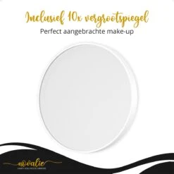 Novalie Hollywood Spiegel Met Verlichting - 65 Cm X 50 Cm - Make Up Spiegel Met Led Lampen – Visagie – Dimbaar / 3 Lichtstanden – Voor Hem / Haar Cadeau – 10x Vergroting – Met Tru-Daylight Verlichting – Wit -Cosmetica Winkel 1200x1200 2833