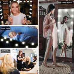 Gadgy Hollywood Spiegel Met Verlichting – Spiegel Met Licht - 10 LED Lampen - Dimbaar (SPIEGEL NIET INBEGREPEN) -Cosmetica Winkel 1200x1200 2880