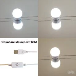 Gadgy Hollywood Spiegel Met Verlichting – Spiegel Met Licht - 10 LED Lampen - Dimbaar (SPIEGEL NIET INBEGREPEN) -Cosmetica Winkel 1200x1200 2881