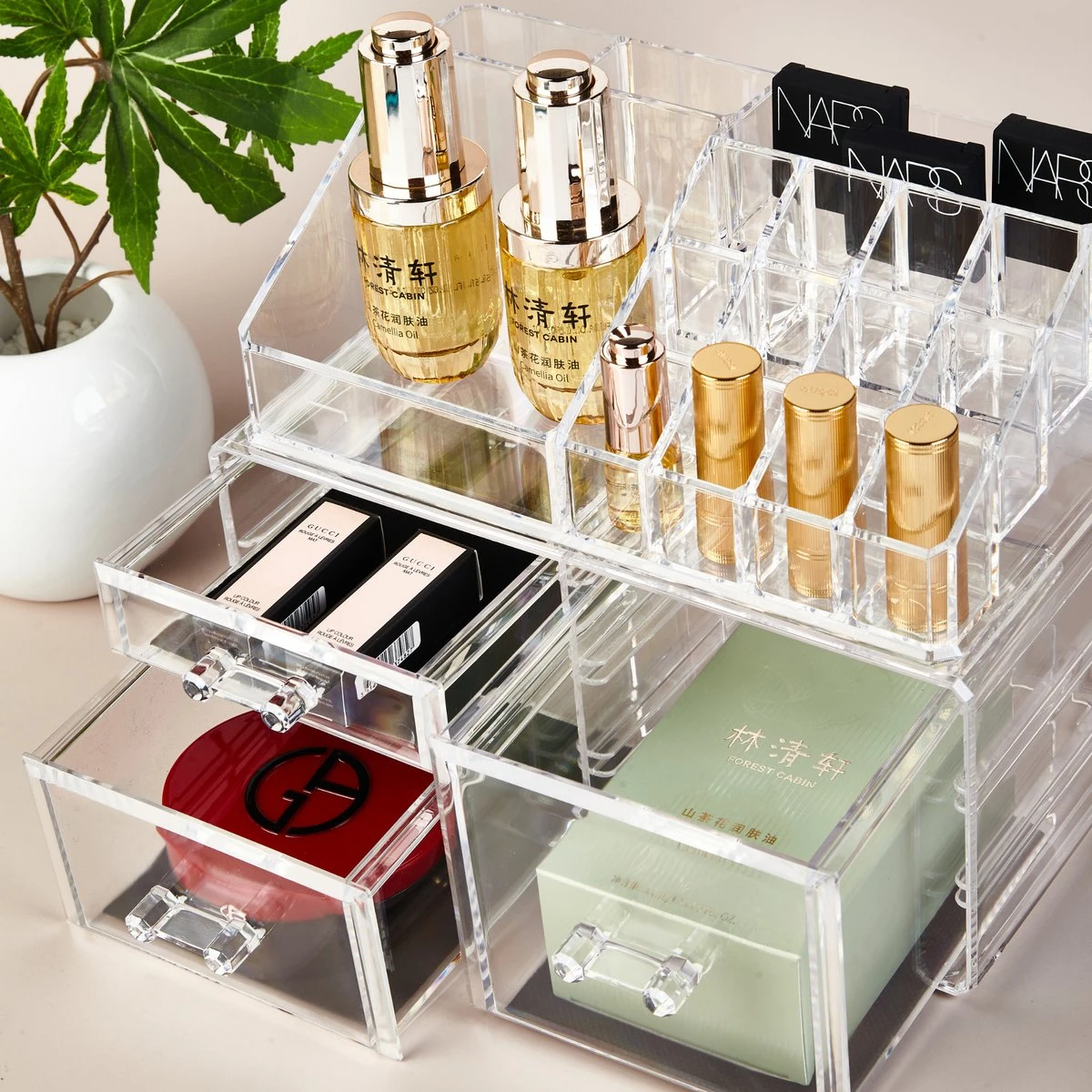 Wowup Makeup Organizer | Cosmetica Houder | Makeup Doos | Transparant | Tweedelig | Sieradendoos | Nagellak Opberger | Makeup Opberger | Lippenstift Opberger | Lippenstift Organizer 1 Wowup Makeup Organizer | Cosmetica Houder | Makeup Doos | Transparant | Tweedelig | Sieradendoos | Nagellak Opberger | Makeup Opberger | Lippenstift Opberger | Lippenstift Organizer
