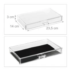 Relaxdays Make-up Organizer Klein - Stapelbaar - Sieradendoosje - Cosmetica - Opbergbox - Doorzichtig -Cosmetica Winkel 1200x1200 2938