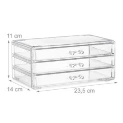 Relaxdays Make-up Organizer Klein - Stapelbaar - Sieradendoosje - Cosmetica - Opbergbox - Doorzichtig -Cosmetica Winkel 1200x1200 2940