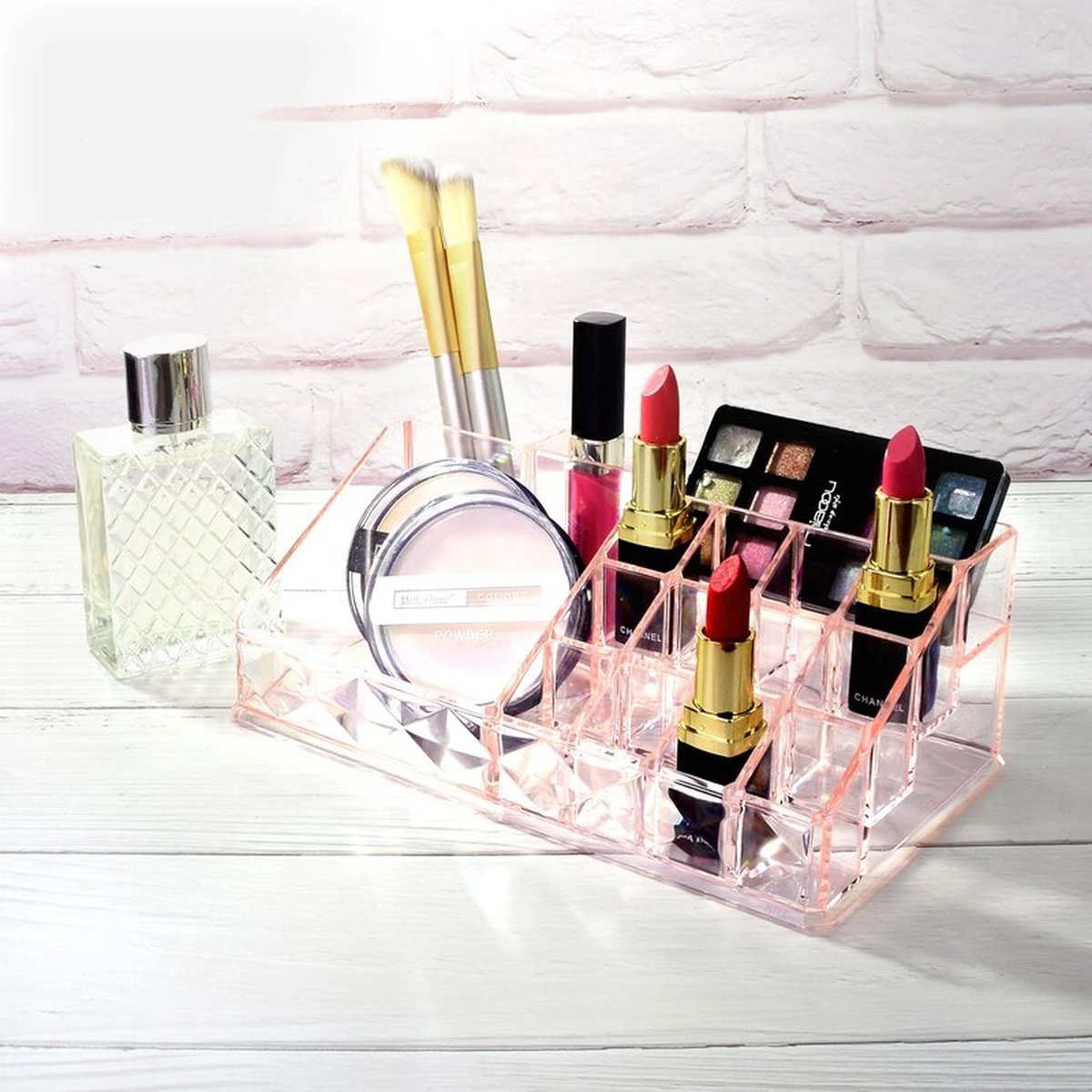 A&K 2in1 Make-up Organizer - 4 Lades Cosmetica Opbergdoos - Kaptafel - Roze 5 A&K 2in1 Make-up Organizer - 4 Lades Cosmetica Opbergdoos - Kaptafel - Roze - Afbeelding 5