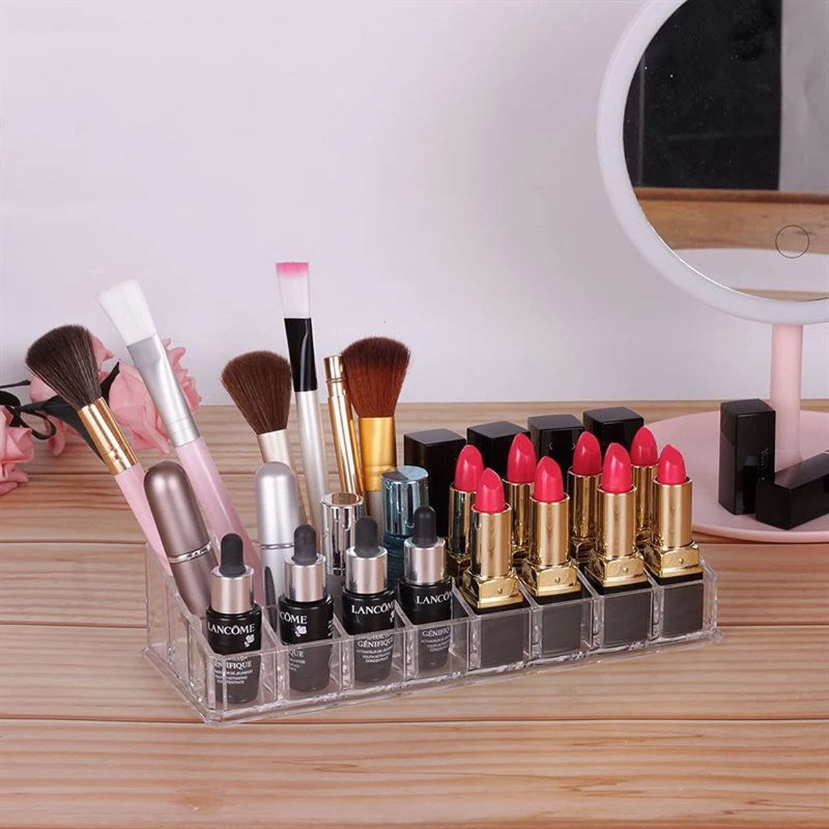 UNIQ Make-up Organizer 24 Vakken (U302) - Lippenstift Organizer - Nagellak - Make-up Kwasten - Transparant 4 UNIQ Make-up Organizer 24 Vakken (U302) - Lippenstift Organizer - Nagellak - Make-up Kwasten - Transparant - Afbeelding 4