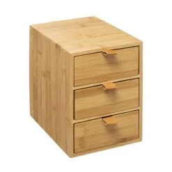 Five® Bamboe Bakjes Met 2 Lades - Hout - Duurzaam - 2 Lades (25 X 14,5 X 20) -Cosmetica Winkel 1200x1200 2967