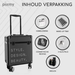 PIXMY® - MT130-S - Make Up Koffer - Cosmetica Koffer - DESIGN 12 PIXMY® - MT130-S - Make Up Koffer - Cosmetica Koffer - DESIGN -Cosmetica Winkel 1200x1200 3165